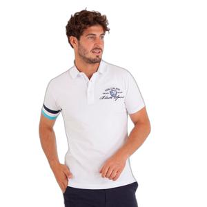 52552-c-blanc-polo-shirt-with-point-collar-and-tricolor-sleeve-camberabero-c-blanc